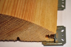 Крепление имтации бруса при помощи кляймеров